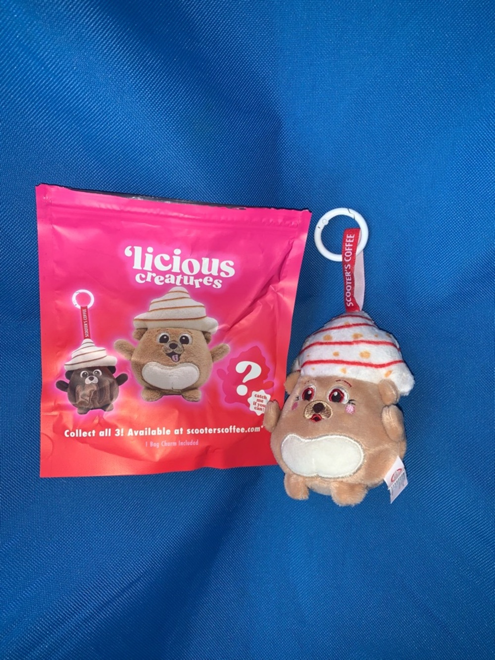 'licious Creatures Plush Bag Charm - Pink & Brown